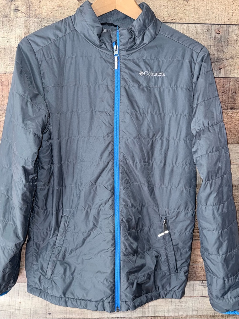 Columbia Sportswear Puffer Jacket Kids XL Gray Omni Heat